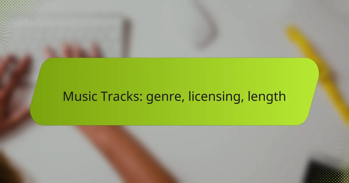 Music Tracks: genre, licensing, length