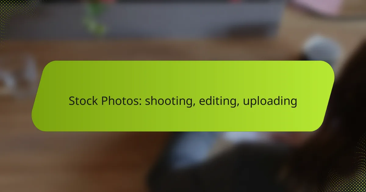 Stock Photos: shooting, editing, uploading