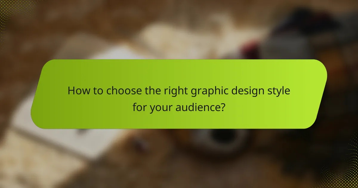 How to choose the right graphic design style for your audience?